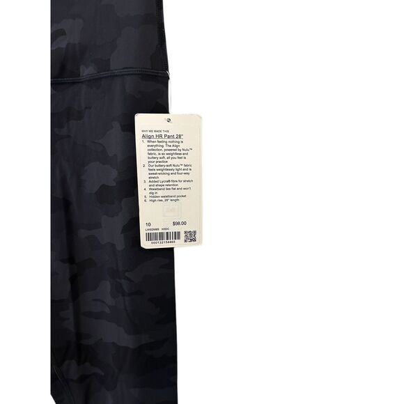 NEW  Lululemon Align 28" size 10 Heritage 365 Camo Deep Coal Multi - Picture 6 of 7